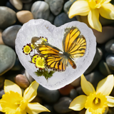 Real Butterfly Monarch Heart Shape Desktop Real Nature Gift